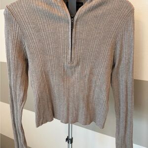 House of Harlow 1960 Ribbed Gray Pencil Skirt